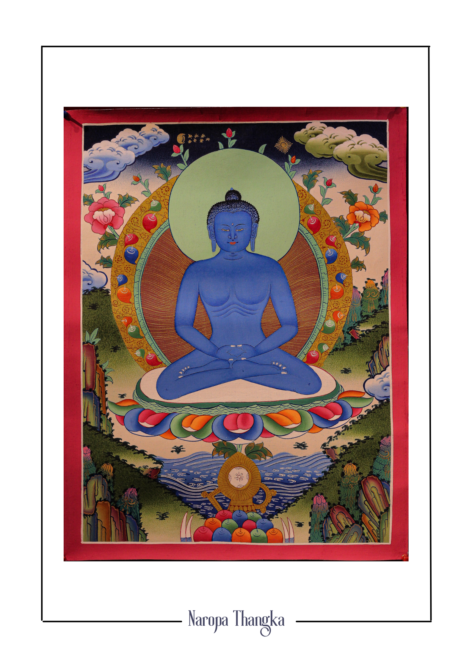 Samantabhadra Buddha(Bodhisattva), Tibetan Thangka 48-36cm