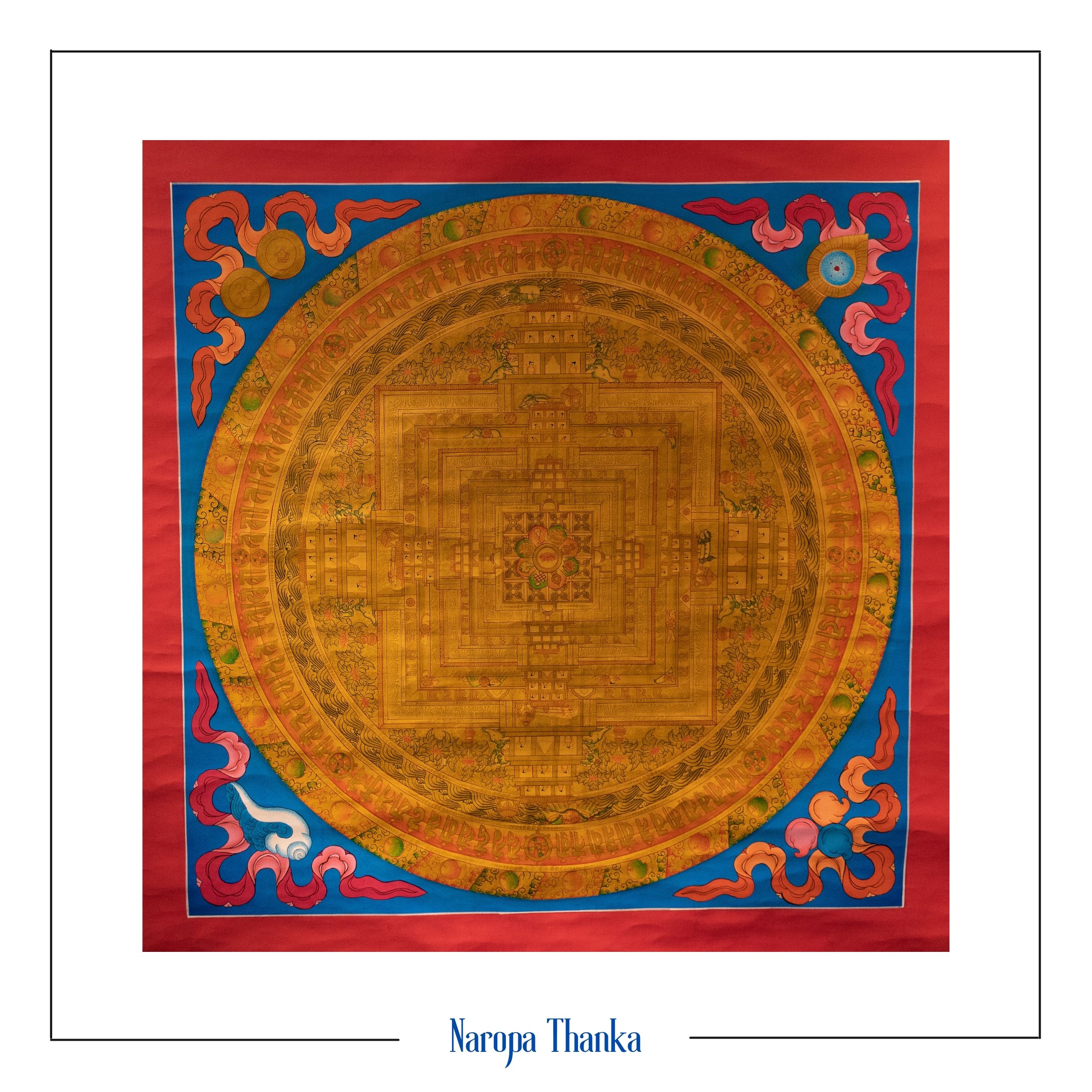 Kalachakra Mandala  76-76cm 24k gold paintings Masterpiece