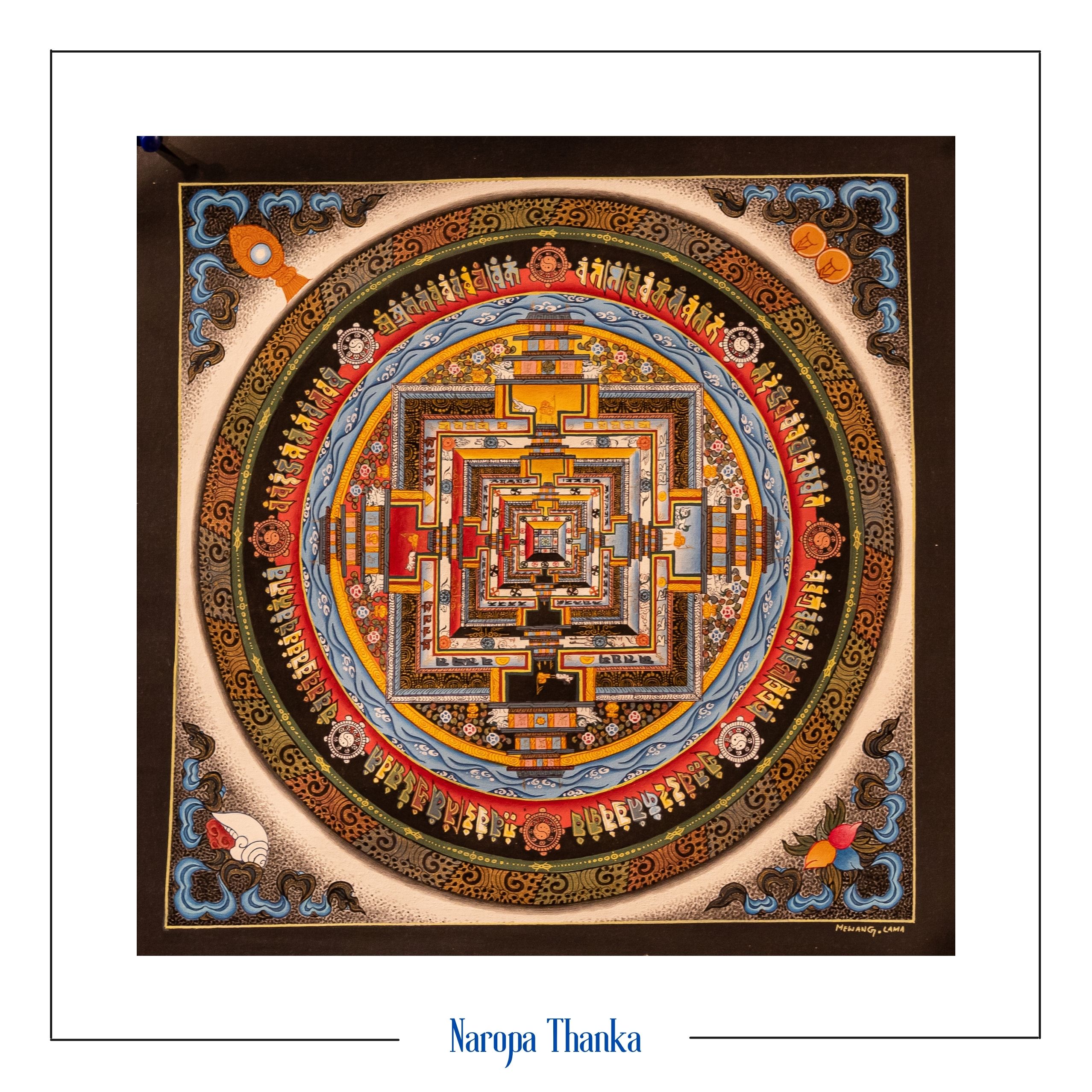 Kalachakra Mandala 26-26cm masterpiece 24k Gold paintings
