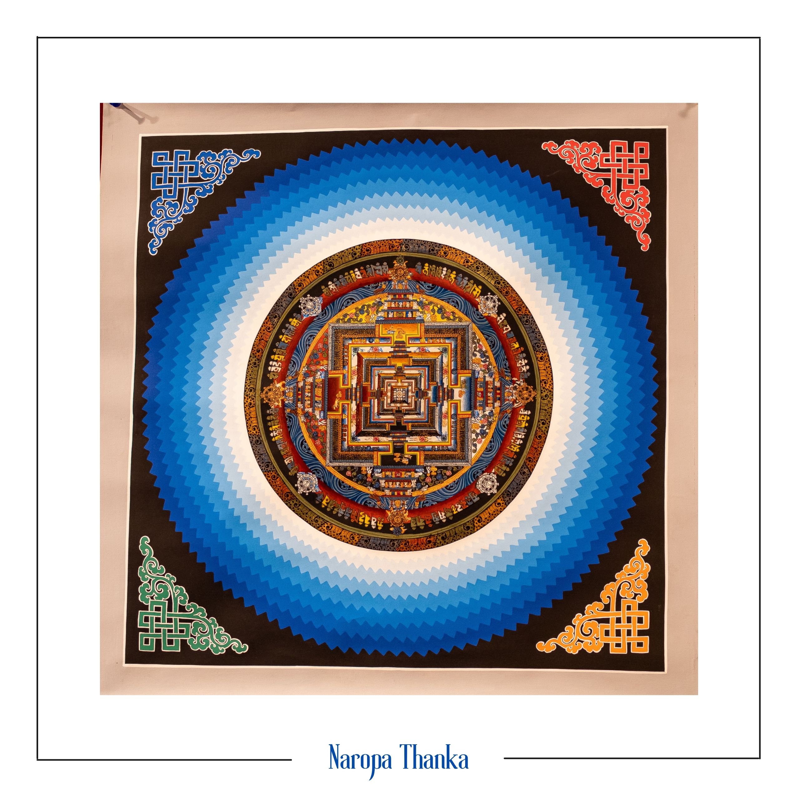 24k Gold Kalachakra Mandala Thangka Art, Tibetan Style    40/40cm