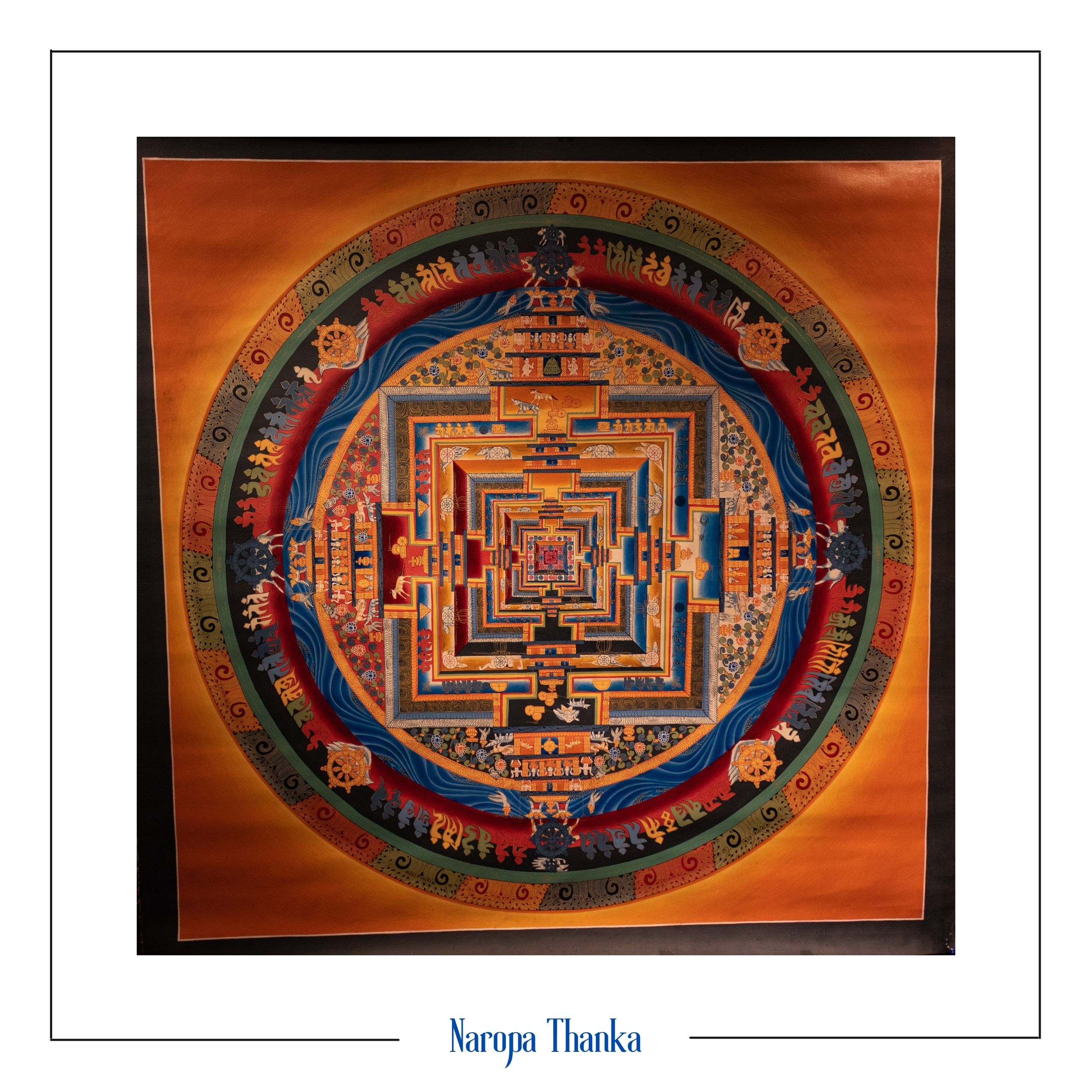 Kalachakra Mandala 90-90cm Masterpiece 24k Gold handmade painting