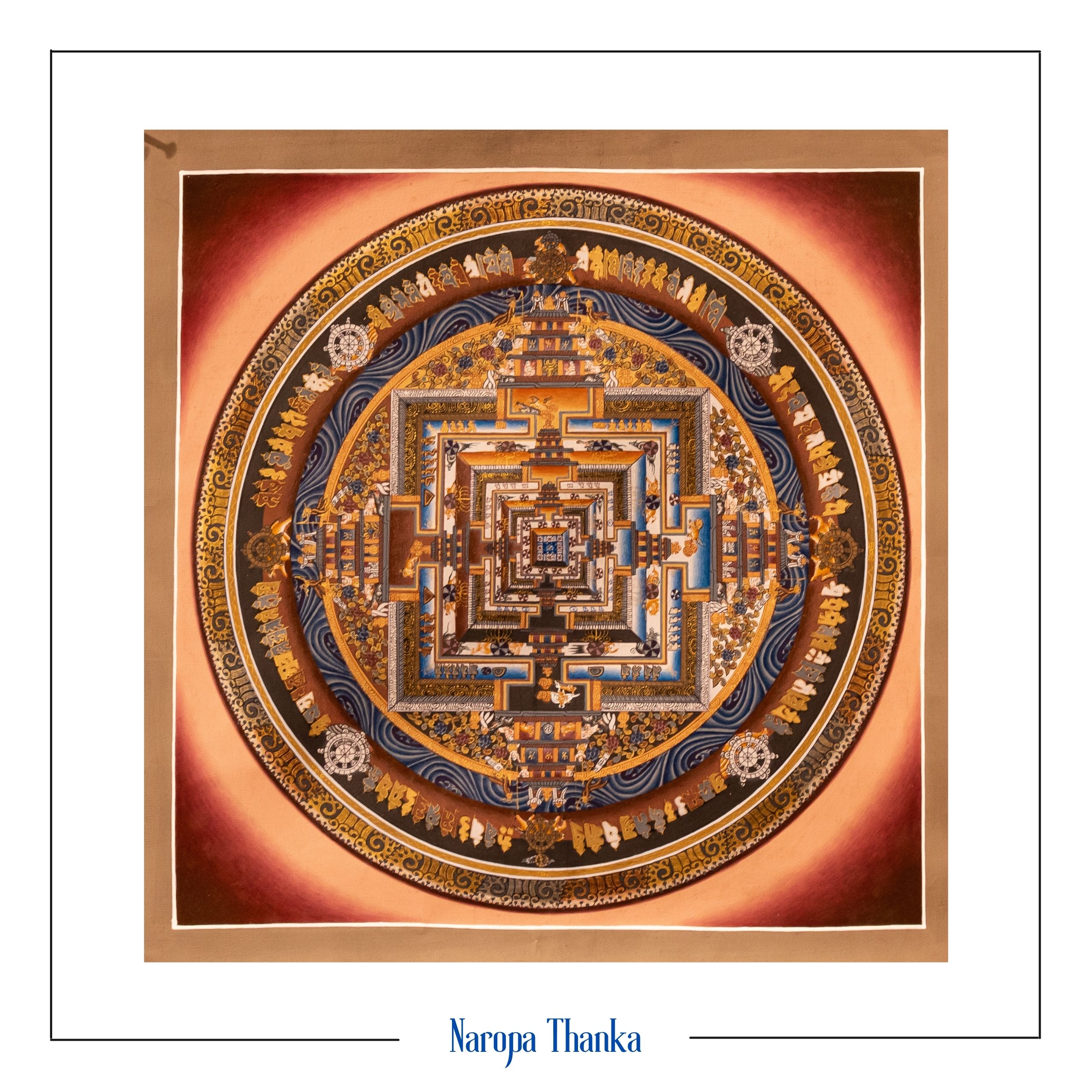 Kalachakra Mandala 30-30cm Masterpiece 24k handmade Gold paintings