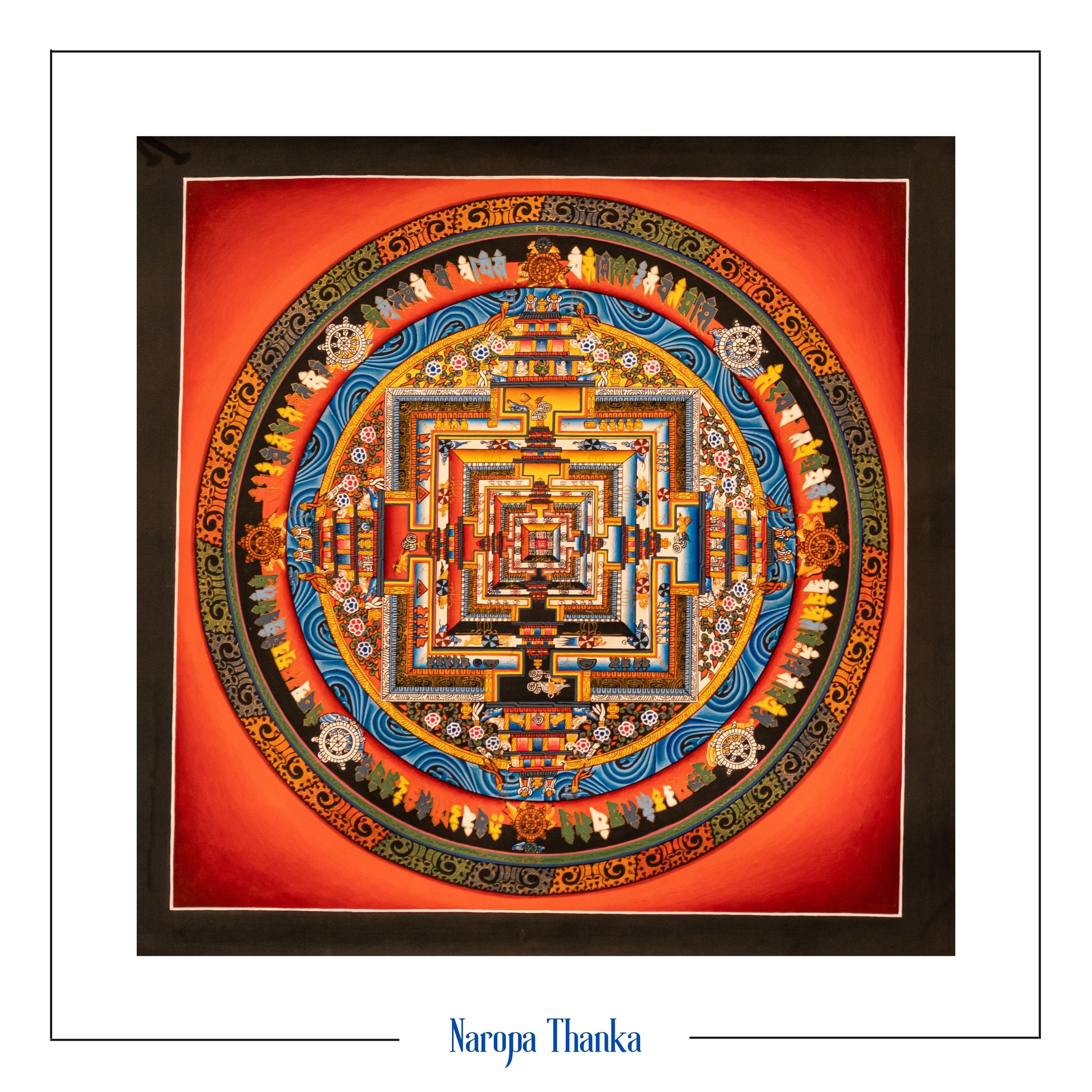 Kalachakra Mandala 30-30cm 24k Gold paintings