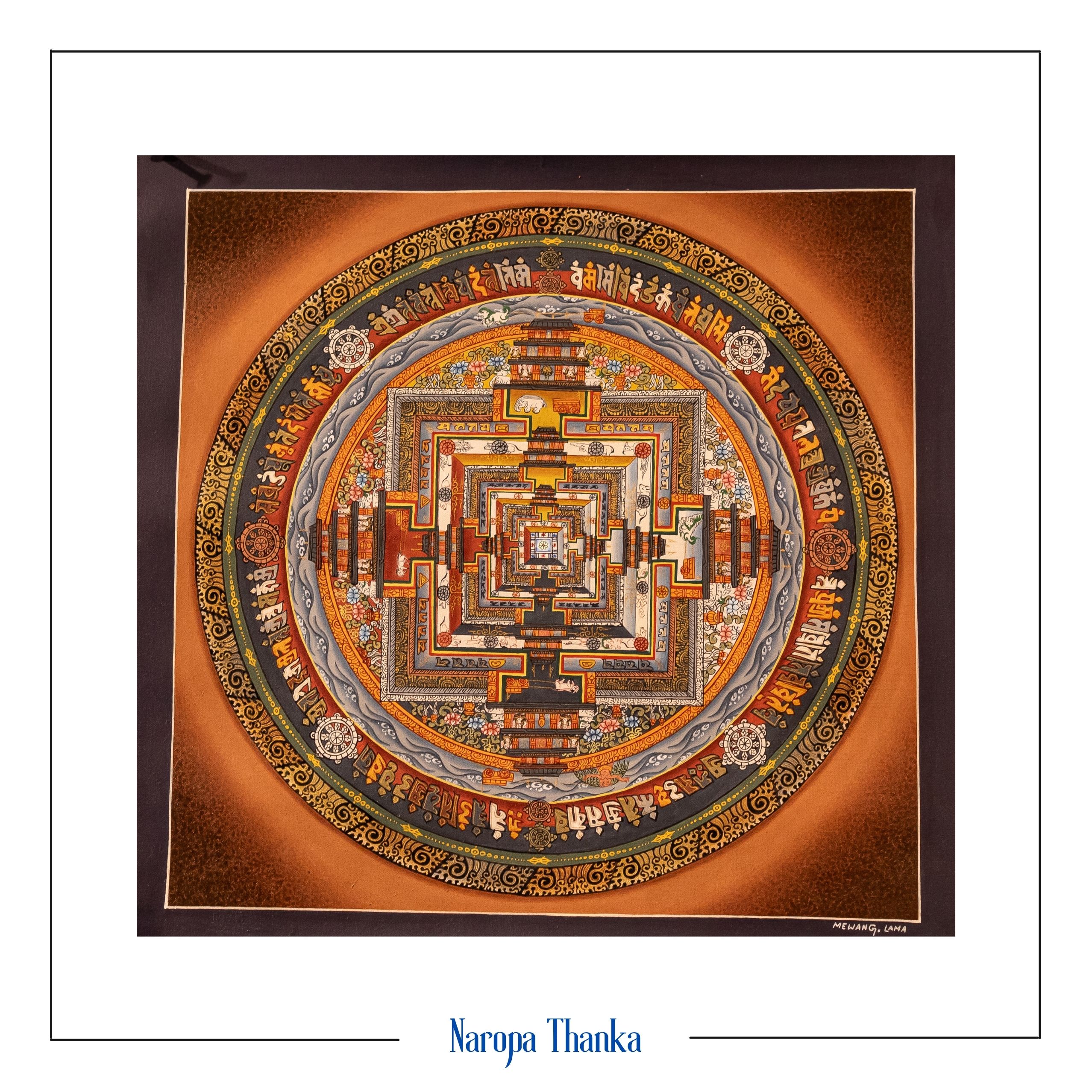 Kalachakra Mandala 26-26cm masterpiece 24k Gold paintings