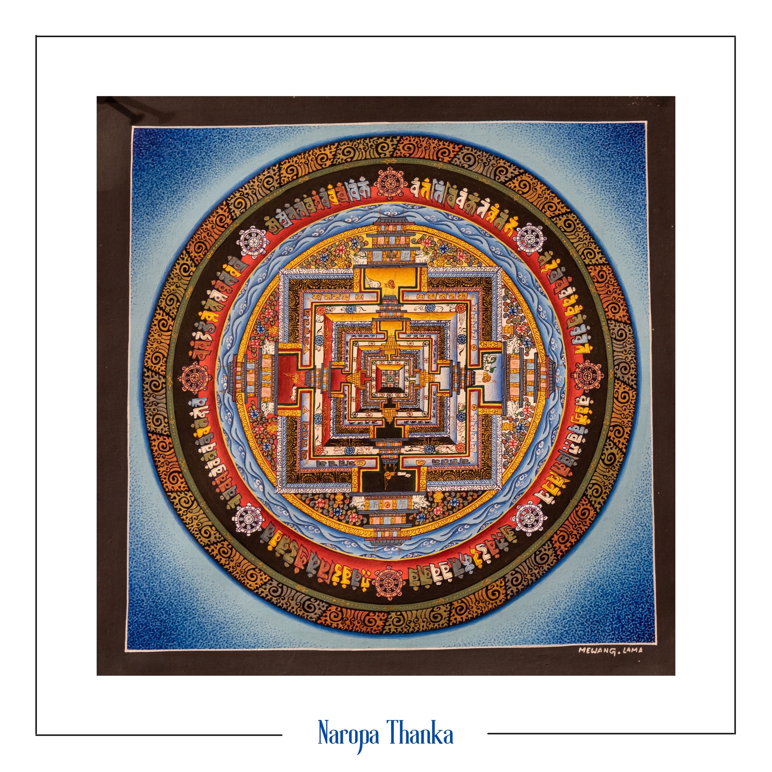 Kalachakra Mandala 22-22cm masterpiece 24k Gold paintings