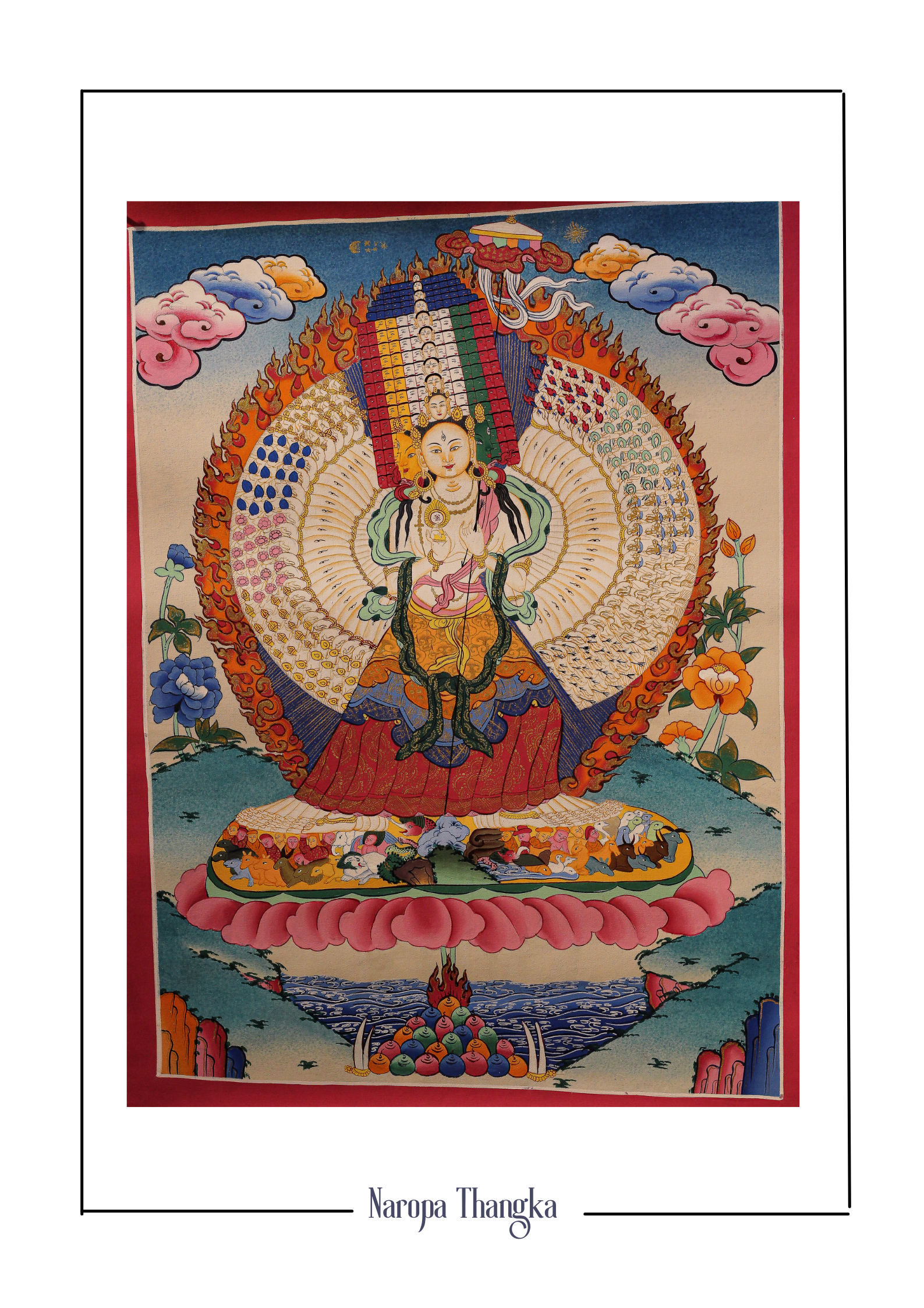 Dhukkar, Tibetan Thangka 48-36cm