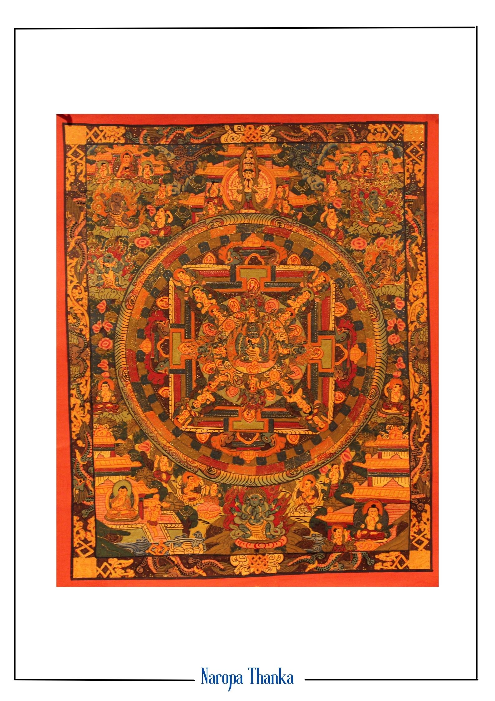 Mahakala Mandala (JHYAS Mandala), Tibetan Mandala for Protection 34-27cm