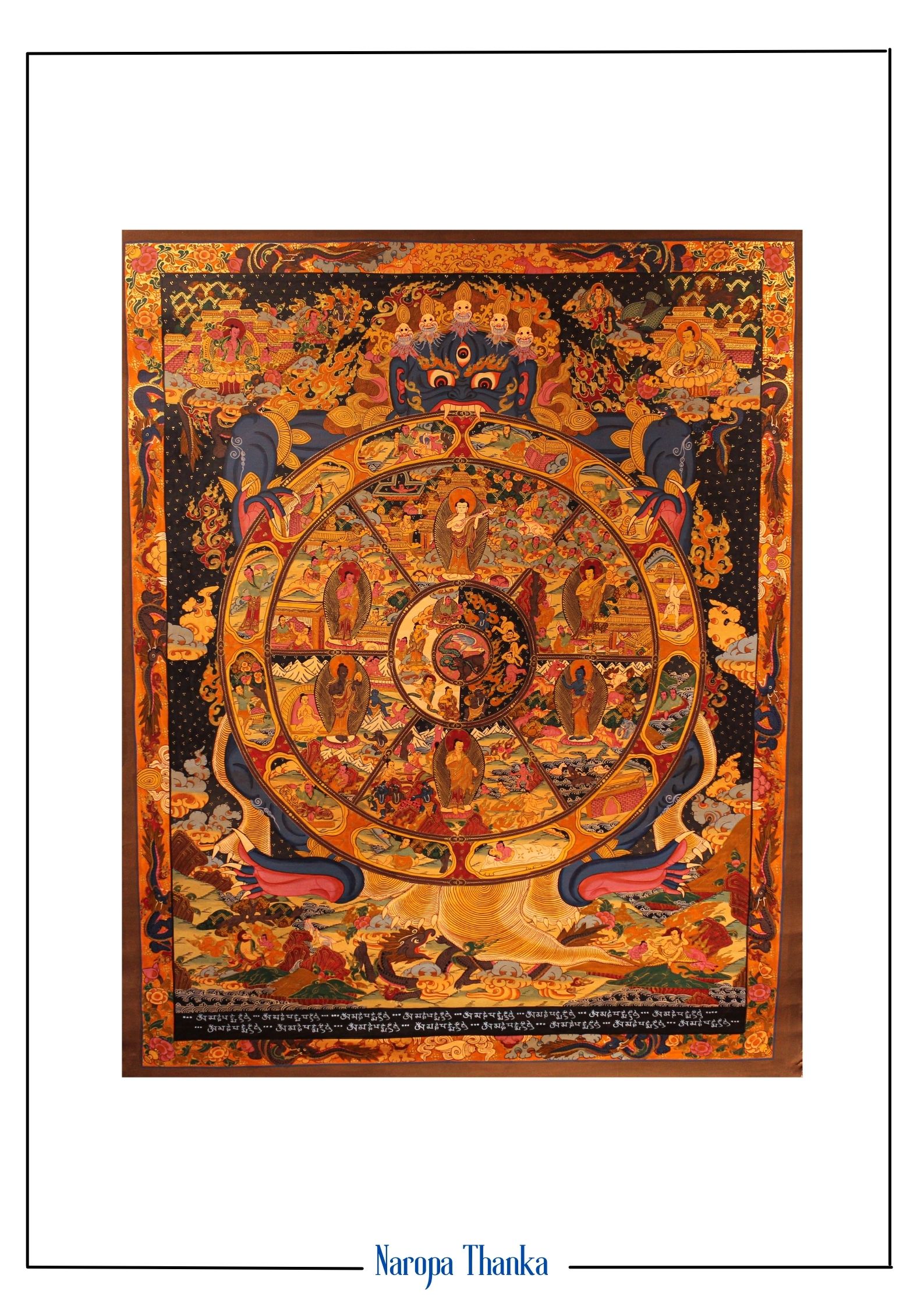 Wheel of Life (Samsara), Tibetan Thangka 83*64cm