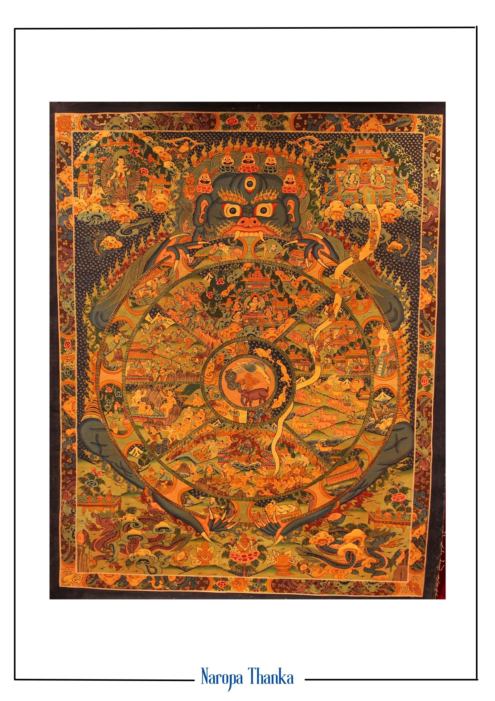 Wheel of Life (Samsara), Tibetan Thangka 61*37cm