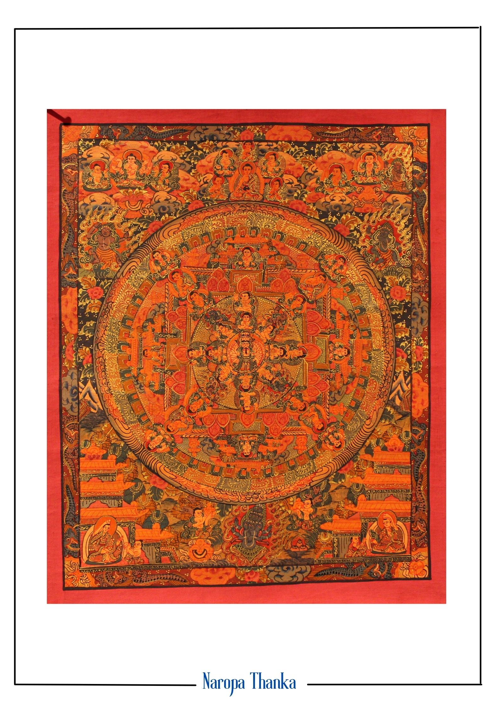 Avalokiteshvara Mandala (Mandala for Prosperity), Tibetan Mandala 31*26cm