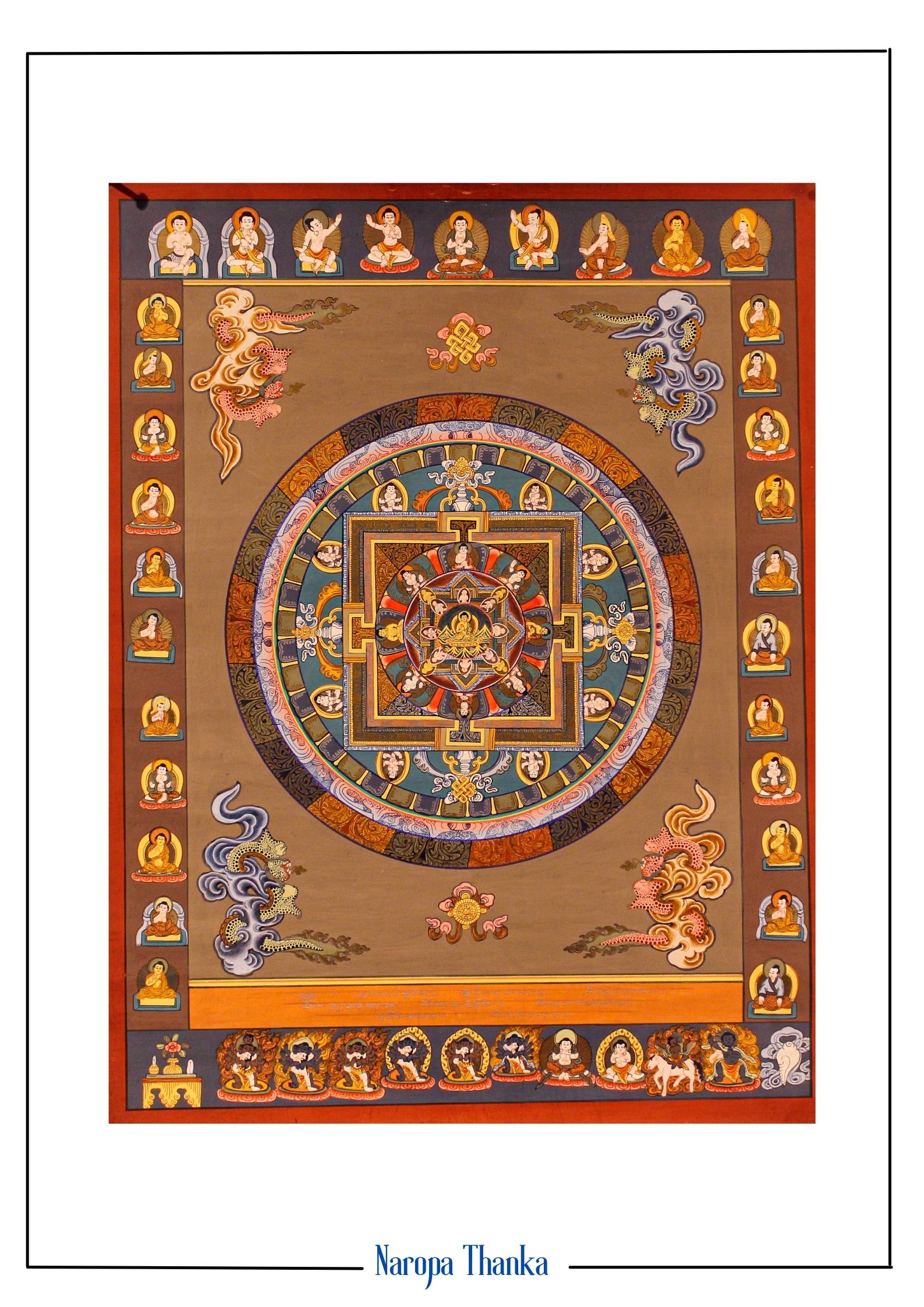 Japanese  Mandala (Mandala for Peace and Protection), Tibetan Mandala 42*32cm