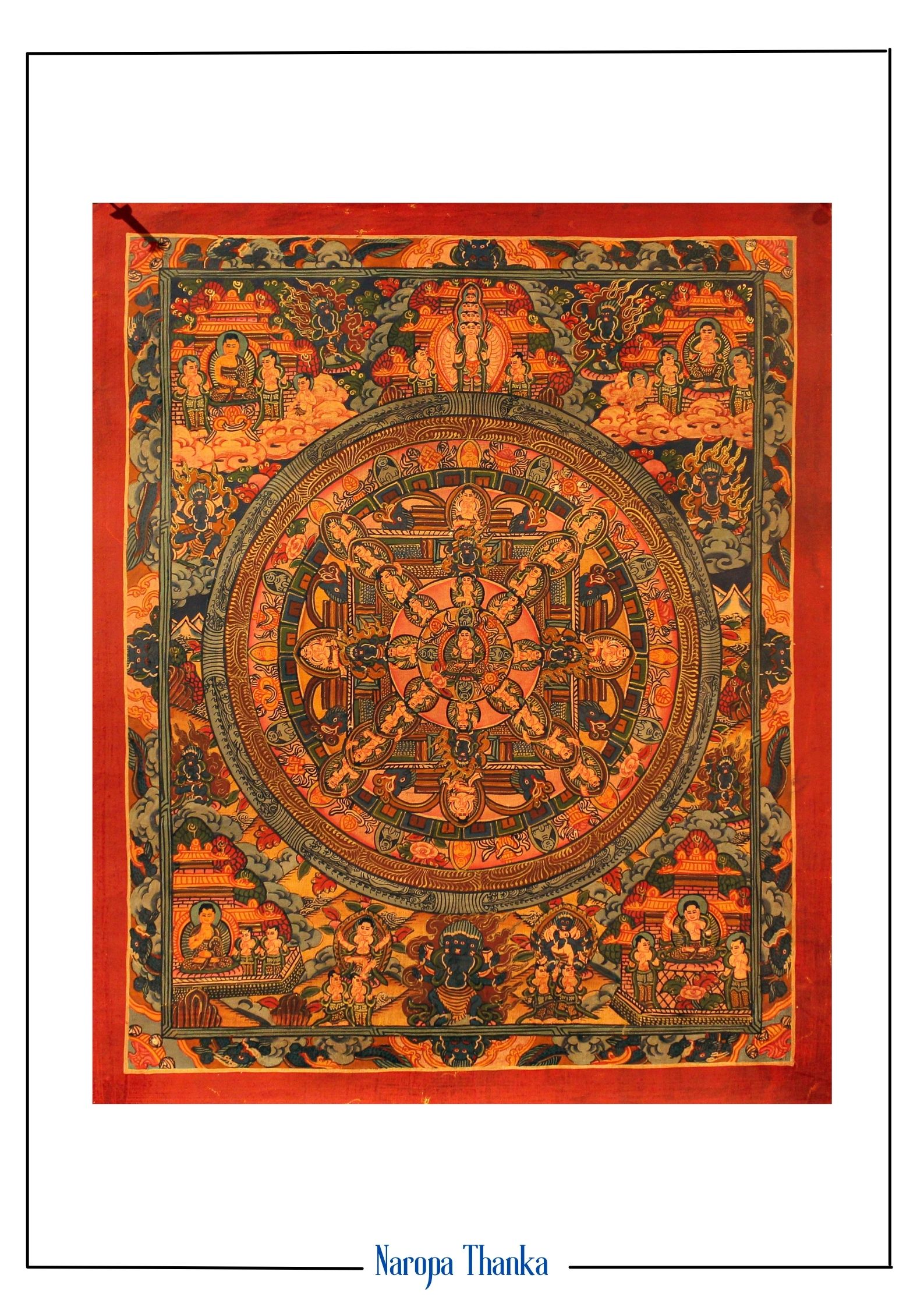 Mandala for Peace and Prosperity, Tibetan Mandala 34*27cm