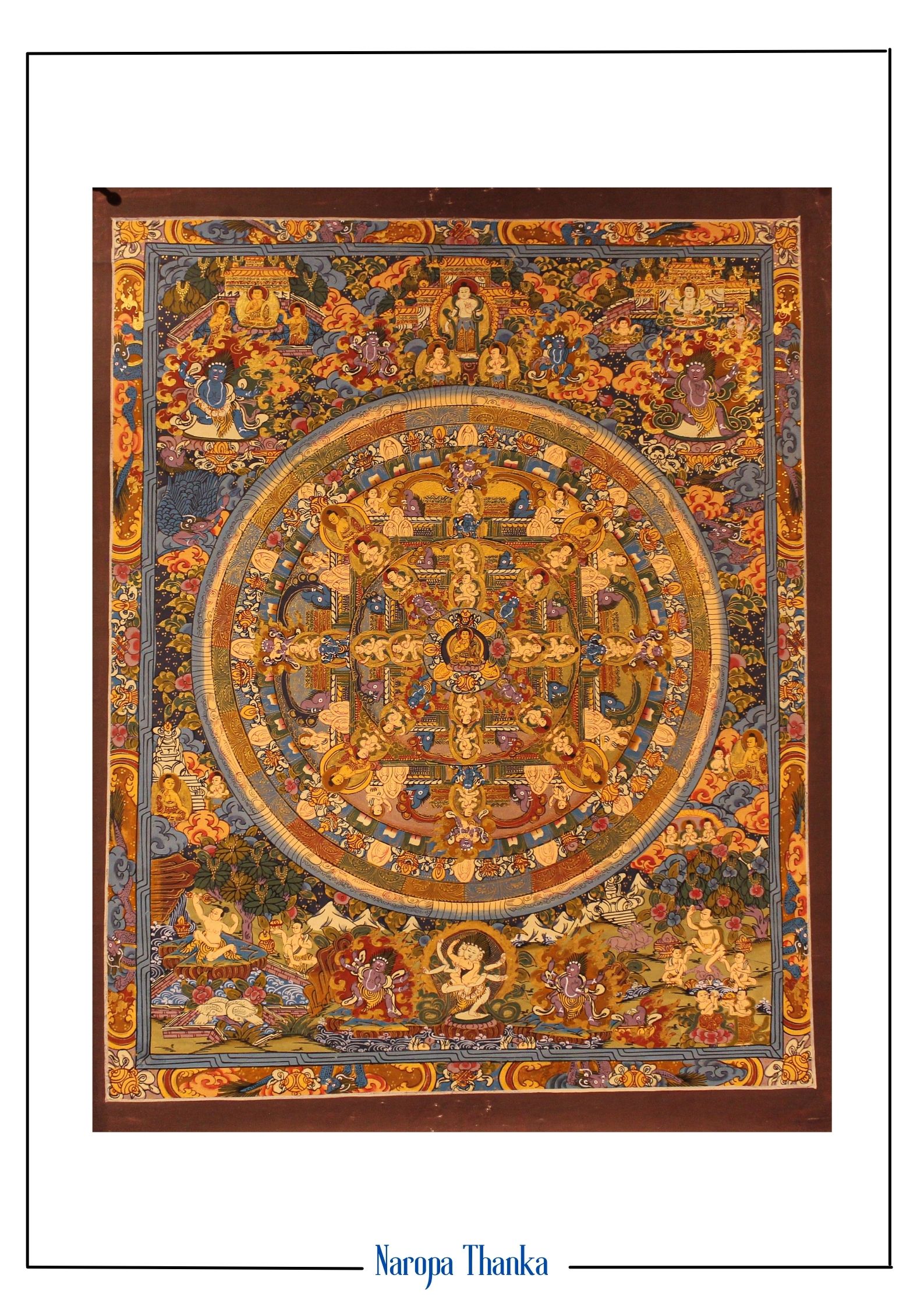 Buddha Mandala (Mandala for Peace), Tibetan Mandala 48-37cm