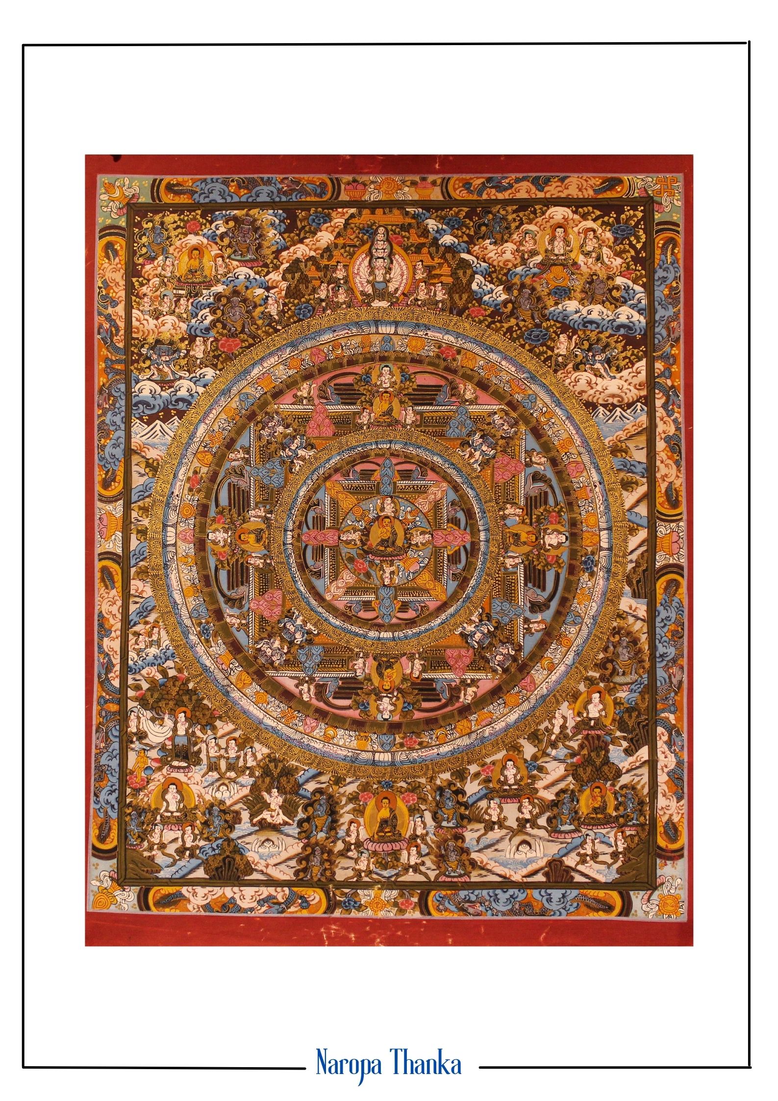 Buddha Mandala (Mandala for Peace), Tibetan Mandala 48-37cm