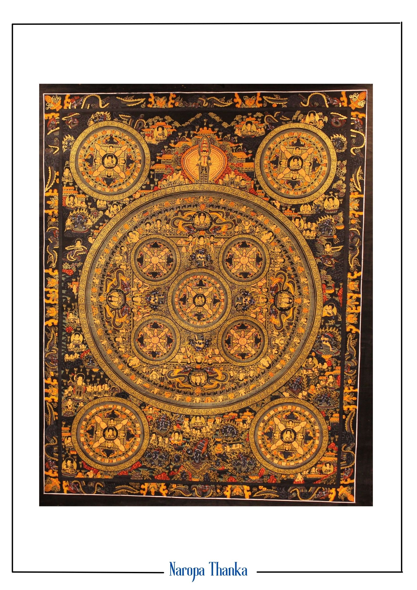 Buddha Mandala (Mandala for Peace), Tibetan Mandala 82*64cm