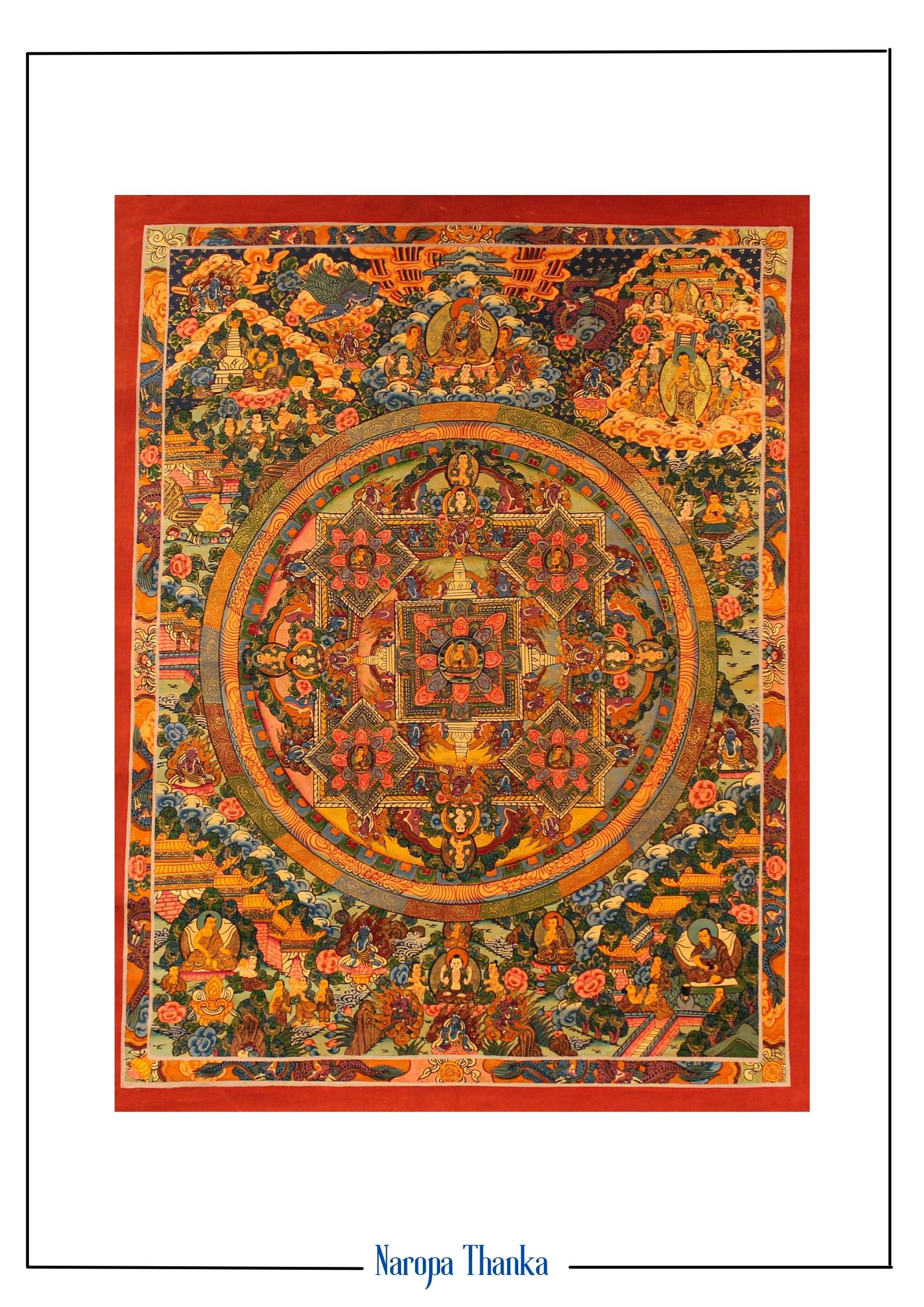 Mandala for Peace and Prosperity, Tibetan Mandala 48*37cm