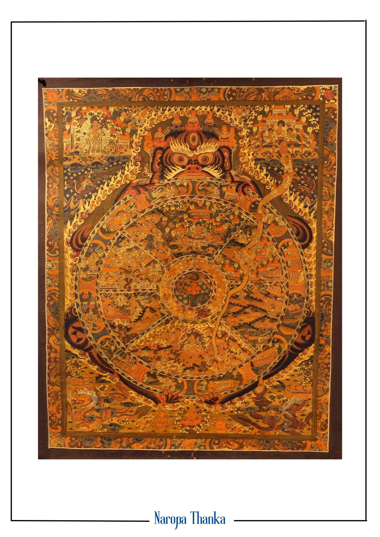 Wheel of Life (Samsara), Tibetan Thangka 64*38cm