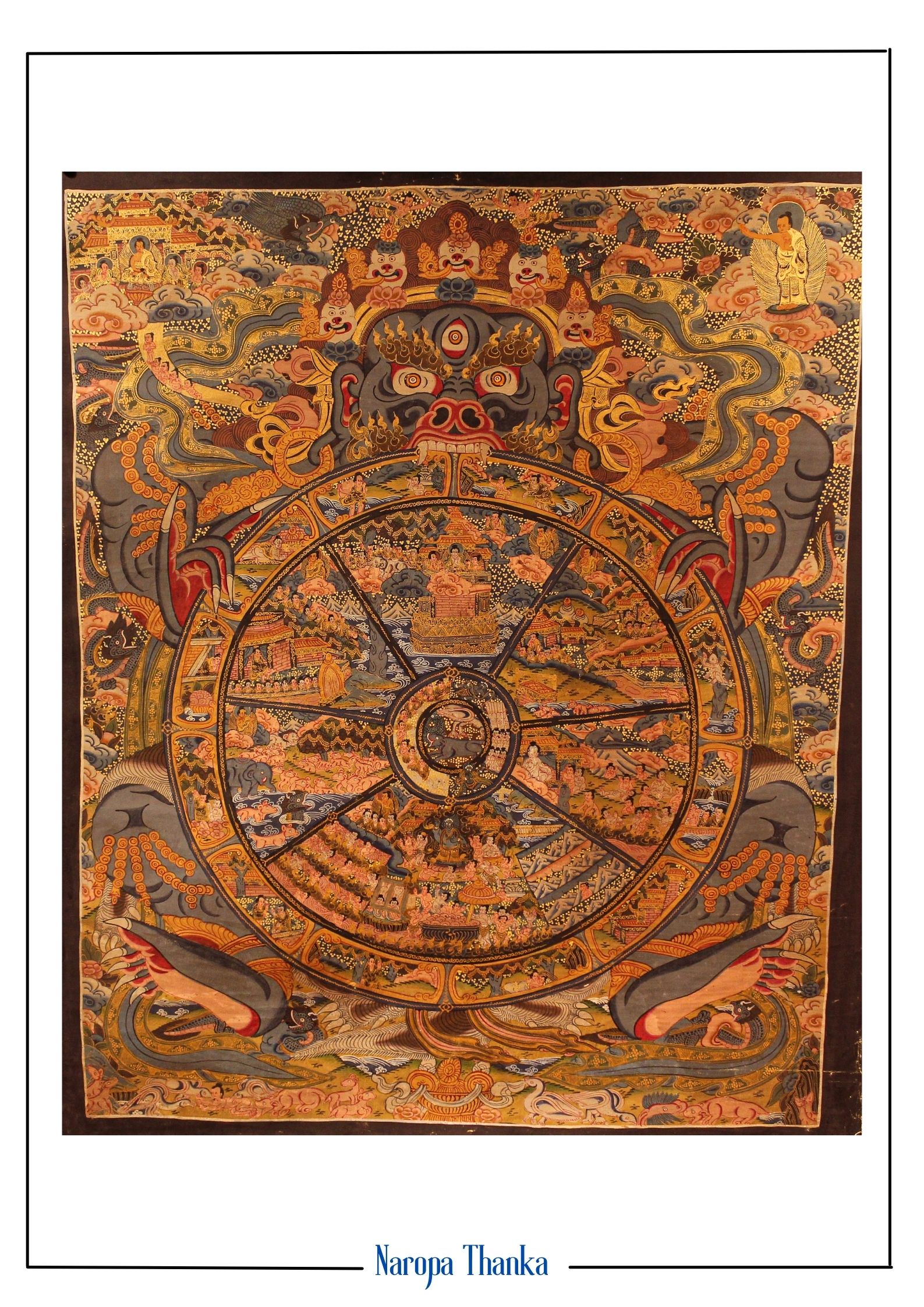 Wheel of Life (Samsara), Tibetan Thangka 61*37cm