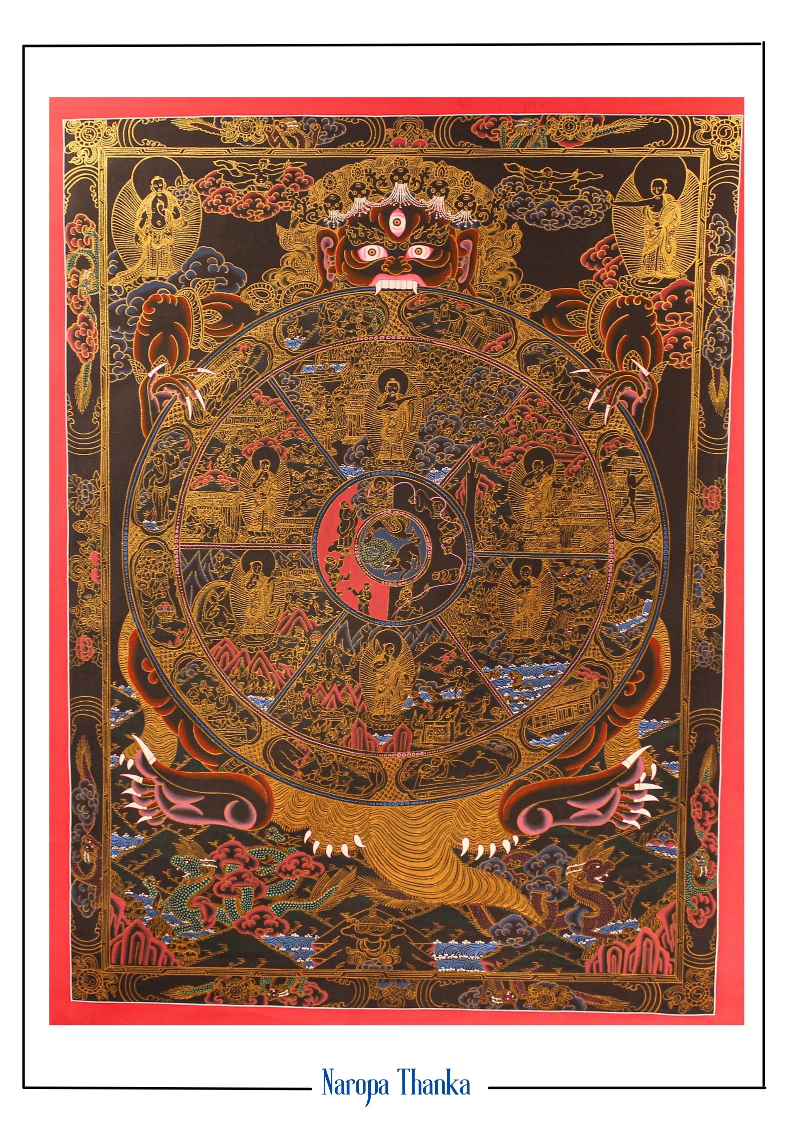 Wheel of Life (Samsara), Tibetan Thangka 77*57cm